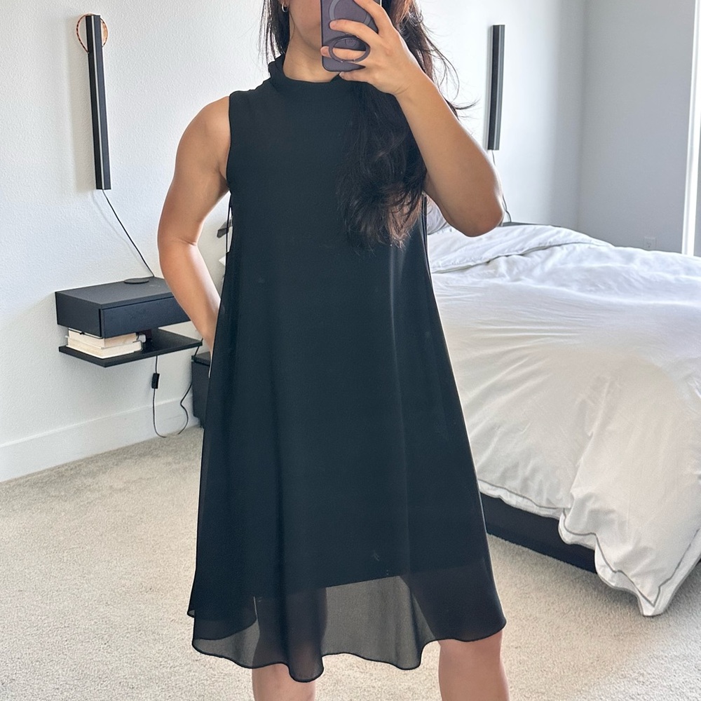 Vince Camuto Black Midi Dress